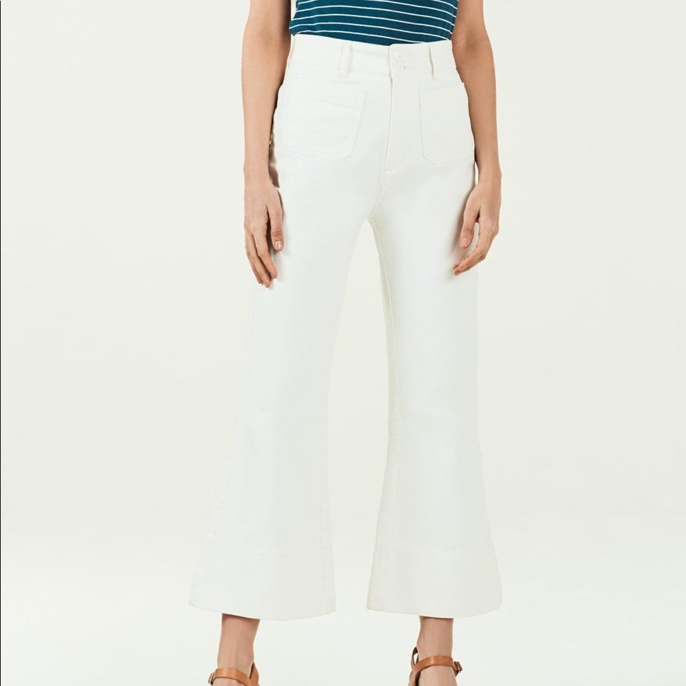 Faherty Brand High Waist Crop Flare